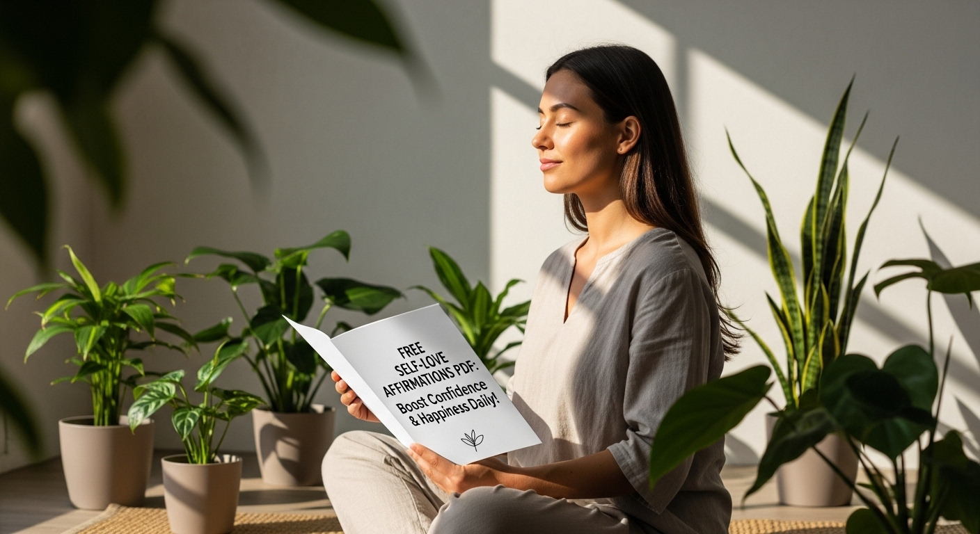 Boost confidence and happiness with our free self-love affirmations PDF