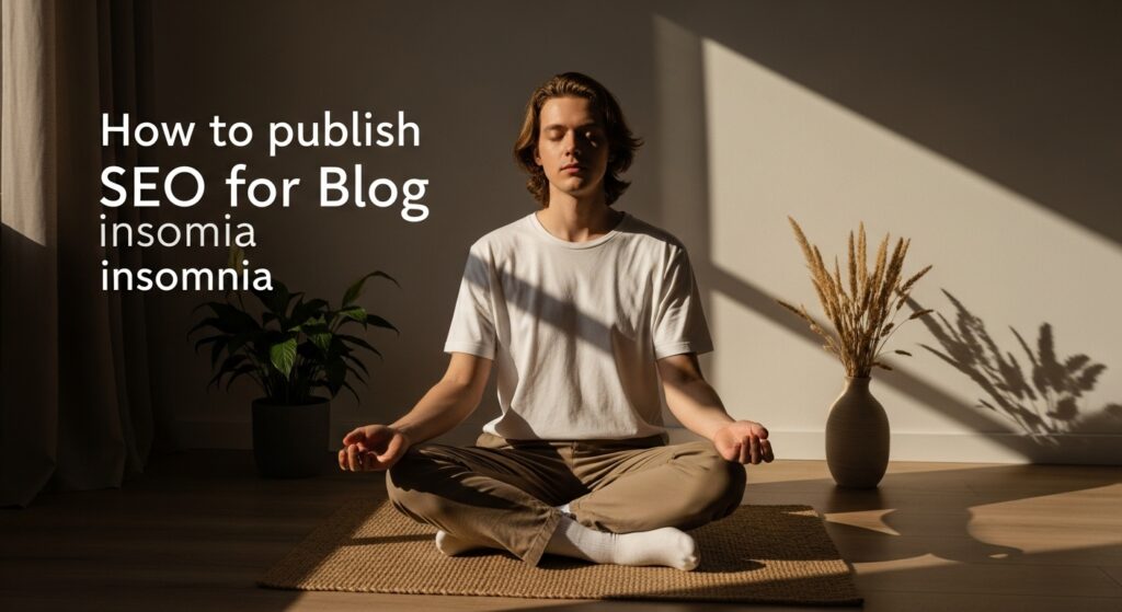 Calm young adult in a mindful setting with soft natural lighting and cinematic shadows